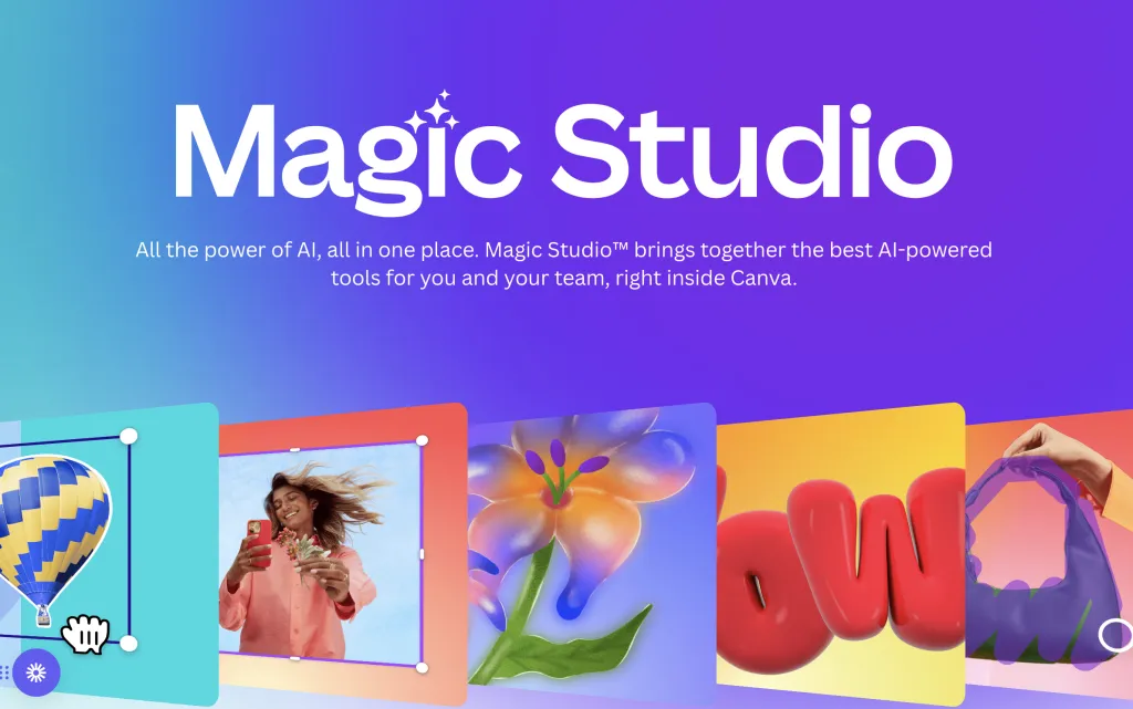 Canva Magic Studio generating social media templates from a text prompt